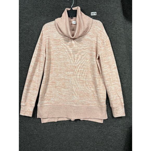 GAP Softspun Cowl Neck Sweater Womens M Blush Long Sleeve Pullover Super Soft - Picture 1 of 8